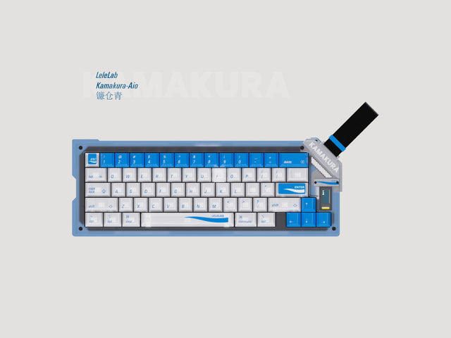 LeleLab SupSup Kamakura-Aoi Keycap Set
