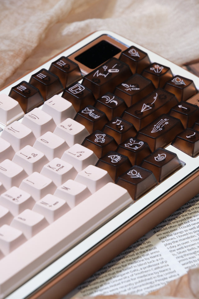 LeleLab x KeyTok Good Night,Cocoa Keycaps Set