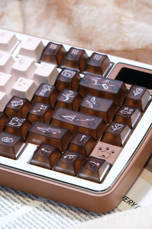 LeleLab x KeyTok Good Night,Cocoa Keycaps Set