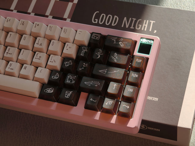 LeleLab x KeyTok Good Night,Cocoa Keycaps Set