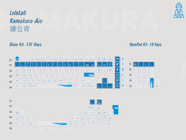 LeleLab SupSup Kamakura-Aoi Keycap Set