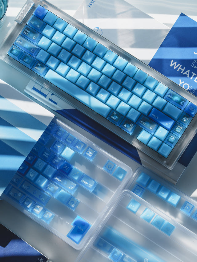 LeleDesign Ocean Blue Cherry Profile Keycaps Set