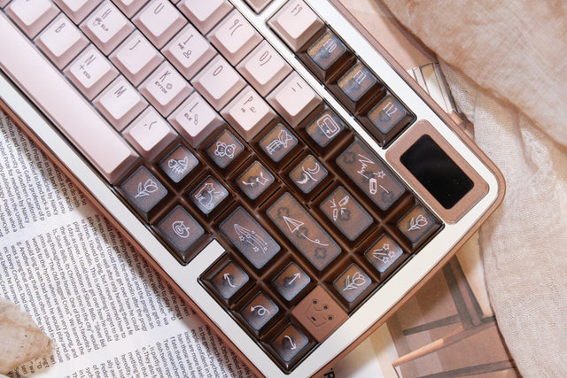 LeleLab x KeyTok Good Night,Cocoa Keycaps Set