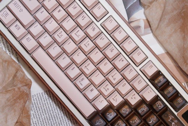 LeleLab x KeyTok Good Night,Cocoa Keycaps Set