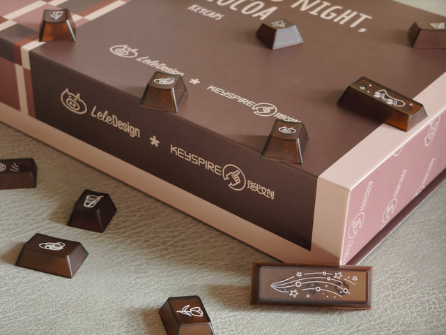 LeleLab x KeyTok Good Night,Cocoa Keycaps Set