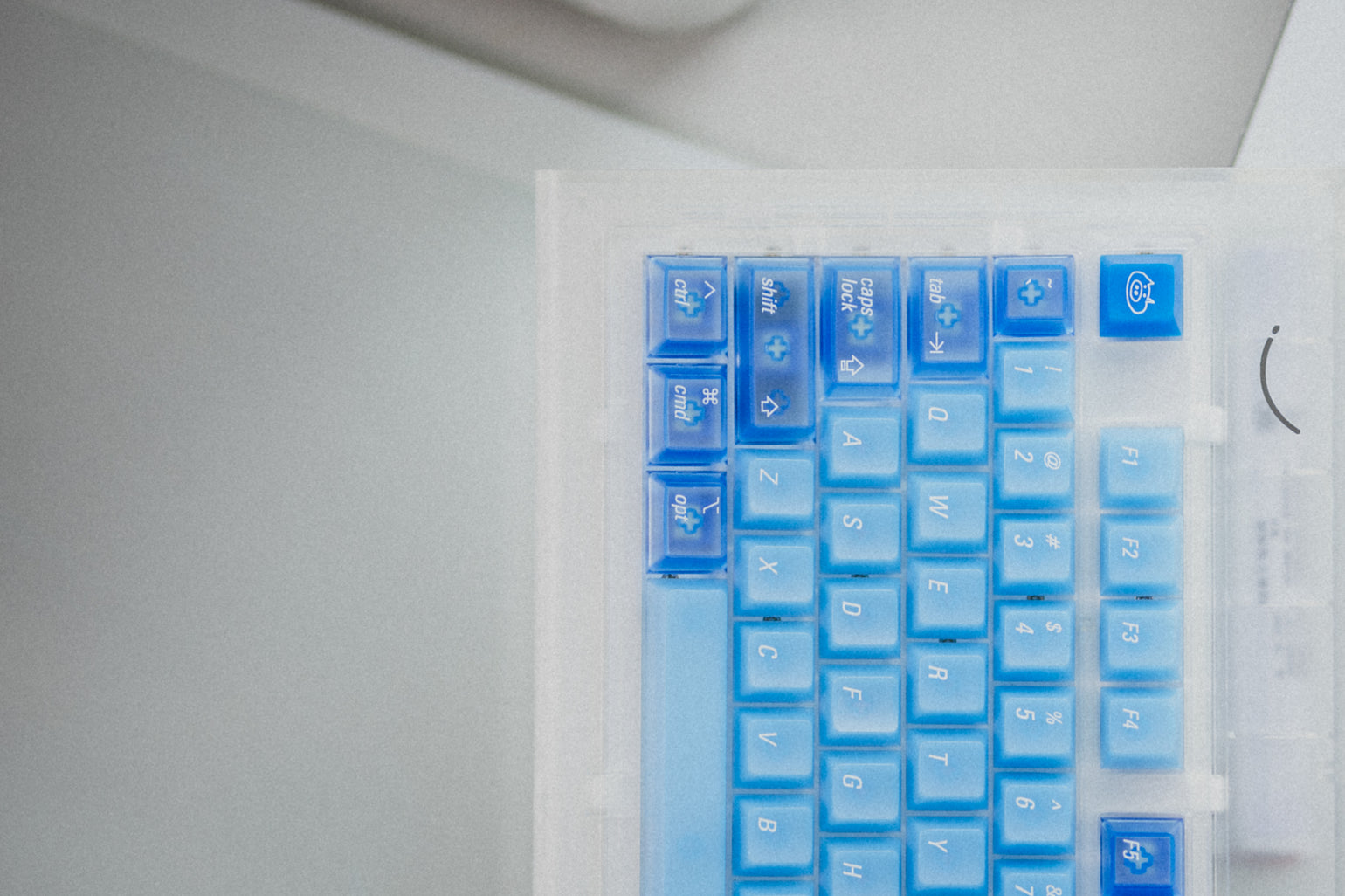 Close-up of Ocean Blue modifiers and corner keys