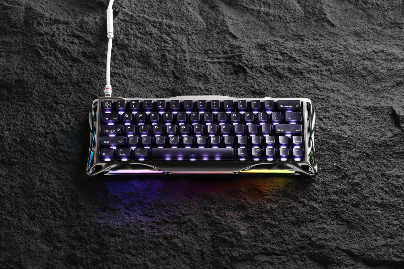 LeleLab Gems PC Amethyst illuminated keycaps