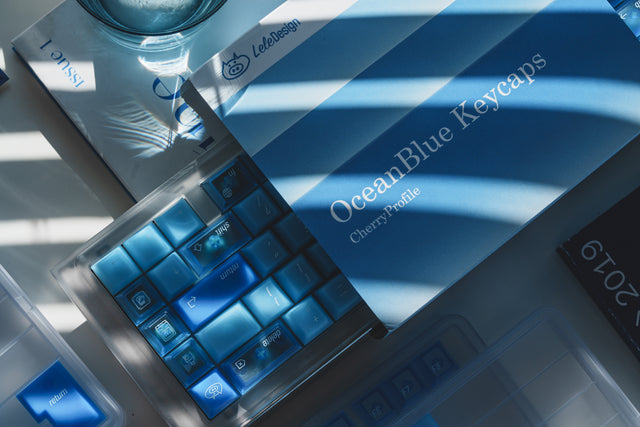 LeleDesign Ocean Blue Cherry Profile Keycaps Set