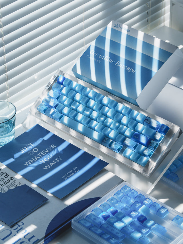LeleDesign Ocean Blue Cherry Profile Keycaps Set